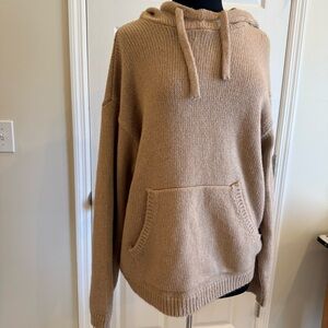 Marine Layer Women's Tan Hooded Sweater
